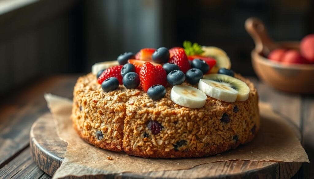 Oatmeal Cake with Fresh Fruits Oatmeal Cake with Fresh Fruits